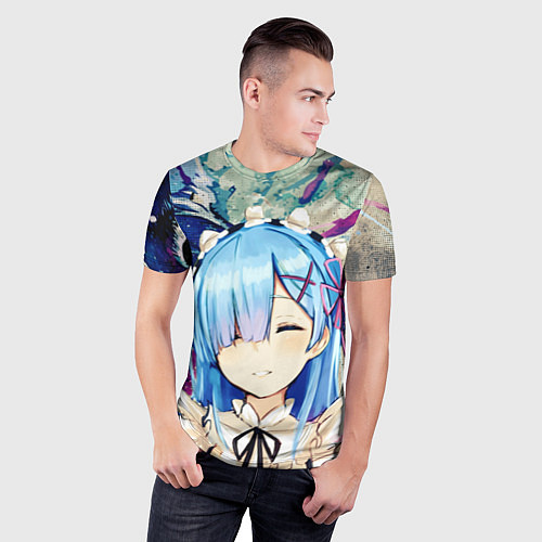 Мужская спорт-футболка Re: Zero Жизнь с нуля / 3D-принт – фото 3