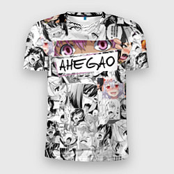 Футболка спортивная мужская Ахегао Ahegao, цвет: 3D-принт