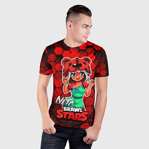 Мужская спорт-футболка Nita Brawl Stars / 3D-принт – фото 3