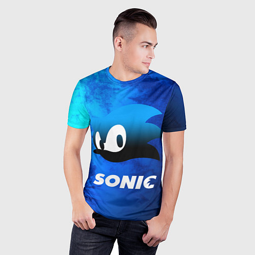Мужская спорт-футболка СОНИК SONIC / 3D-принт – фото 3