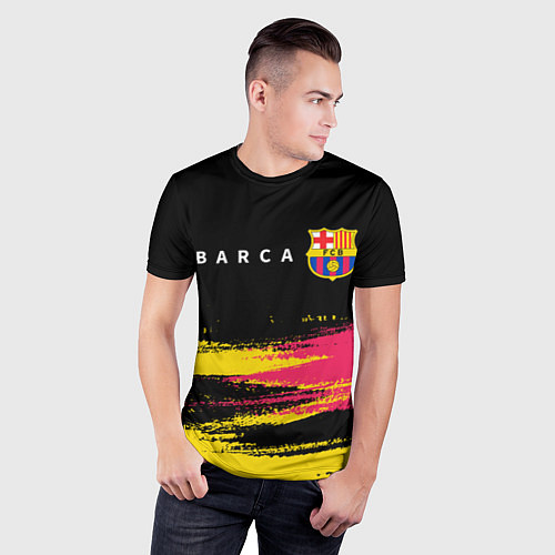 Мужская спорт-футболка BARCELONA БАРСЕЛОНА / 3D-принт – фото 3