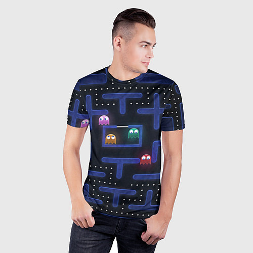 Мужская спорт-футболка Pacman / 3D-принт – фото 3