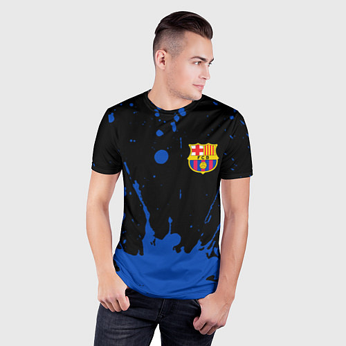 Мужская спорт-футболка BARCELONA БАРСЕЛОНА / 3D-принт – фото 3