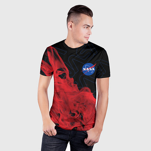 Мужская спорт-футболка NASA НАСА / 3D-принт – фото 3