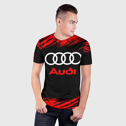 Мужская спорт-футболка AUDI АУДИ / 3D-принт – фото 3