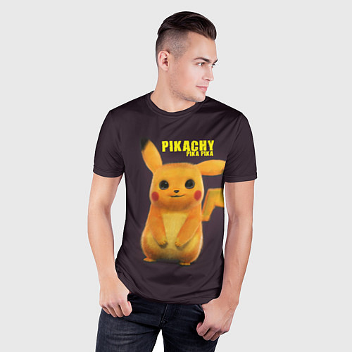 Мужская спорт-футболка Pikachu Pika Pika / 3D-принт – фото 3