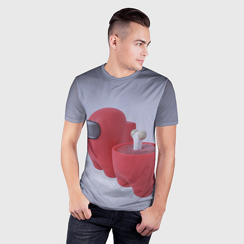 Мужская спорт-футболка Among Us - Human / 3D-принт – фото 3