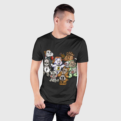 Мужская спорт-футболка Страшные Мишки / 3D-принт – фото 3