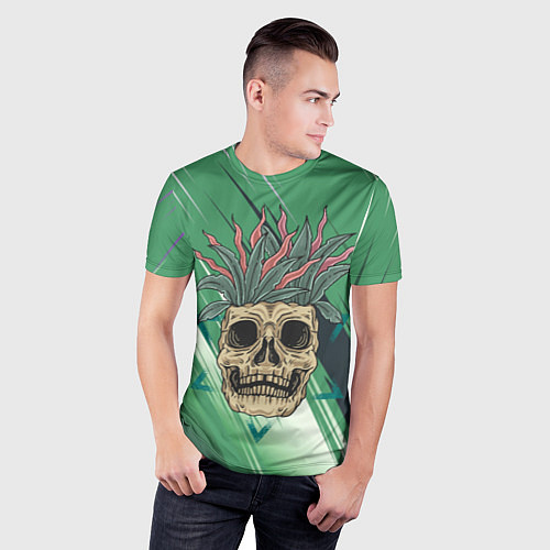 Мужская спорт-футболка Zombie череп / 3D-принт – фото 3