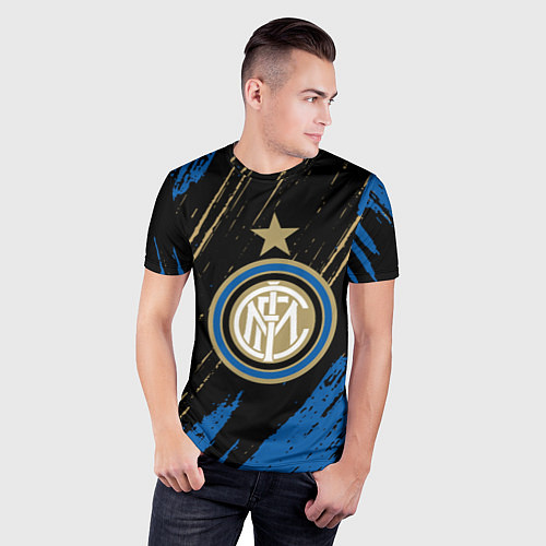 Мужская спорт-футболка Inter Интер / 3D-принт – фото 3