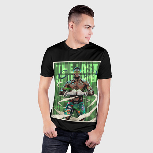 Мужская спорт-футболка Исраэль Адесанья / 3D-принт – фото 3