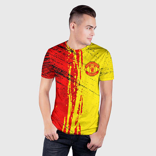 Мужская спорт-футболка Manchester United Дьяволы / 3D-принт – фото 3