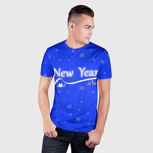 Мужская спорт-футболка Новый год / 3D-принт – фото 3