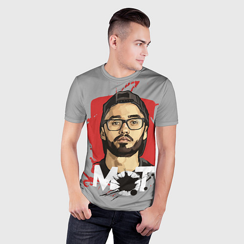 Мужская спорт-футболка Портрет Мота / 3D-принт – фото 3