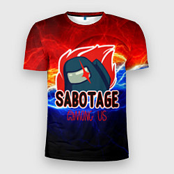 Футболка спортивная мужская Among us sabotage, цвет: 3D-принт