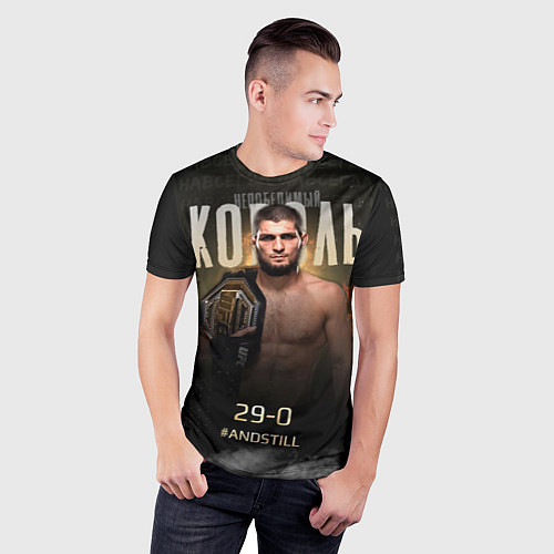 Мужская спорт-футболка Хабиб Нурмагомедов - Король / 3D-принт – фото 3