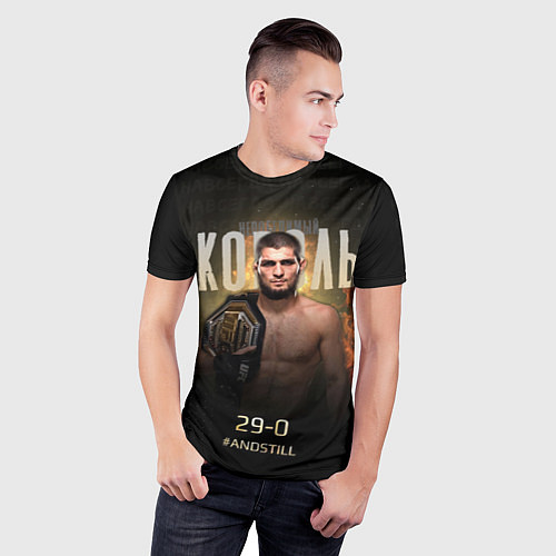 Мужская спорт-футболка Хабиб Нурмагомедов - Король v2 / 3D-принт – фото 3