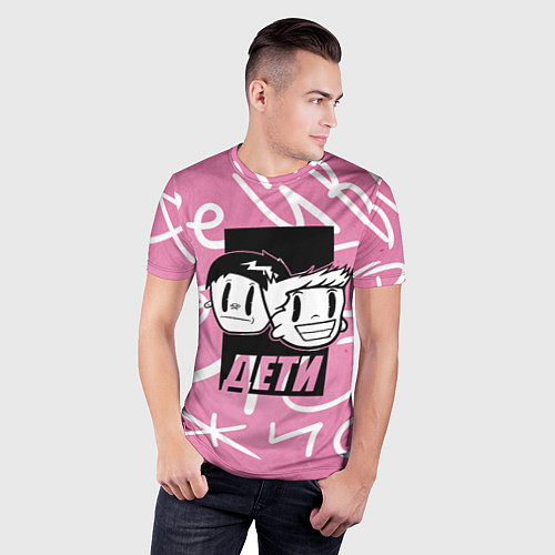 Мужская спорт-футболка Дети Rave / 3D-принт – фото 3