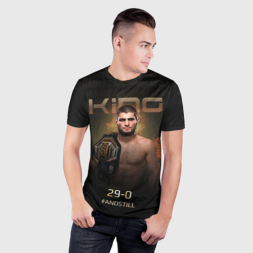 Мужская спорт-футболка Хабиб Нурмагомедов - King / 3D-принт – фото 3