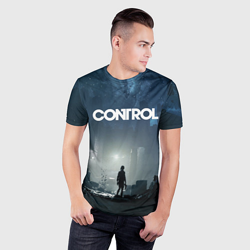 Мужская спорт-футболка Control Контрол / 3D-принт – фото 3