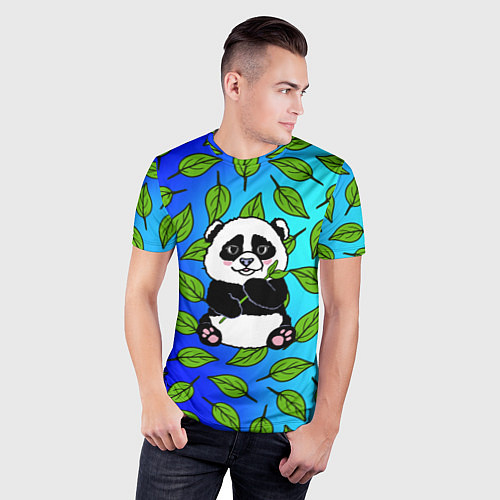 Мужская спорт-футболка Панда / 3D-принт – фото 3