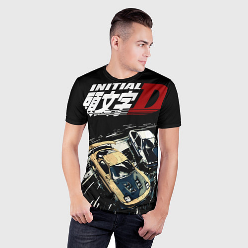 Мужская спорт-футболка Initial D Z / 3D-принт – фото 3