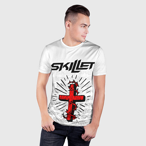 Мужская спорт-футболка SKILLET / 3D-принт – фото 3