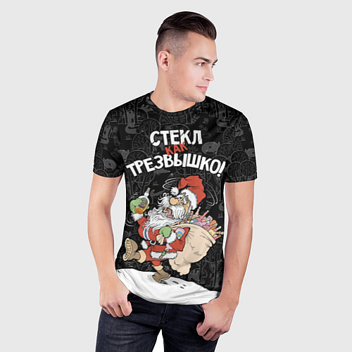 Мужская спорт-футболка Стёкл как трезвышко! / 3D-принт – фото 3