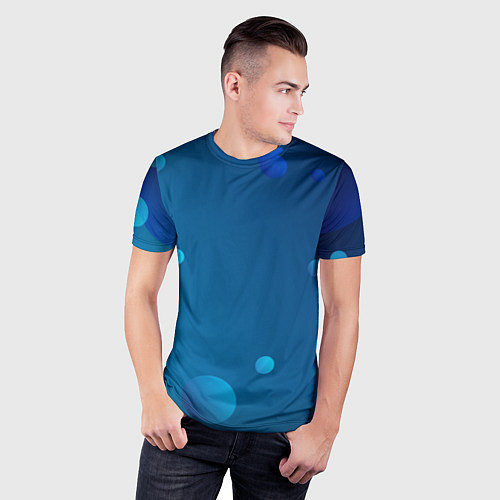 Мужская спорт-футболка Пузыри / 3D-принт – фото 3