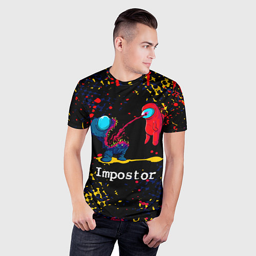 Мужская спорт-футболка Among Us - Impostor / 3D-принт – фото 3