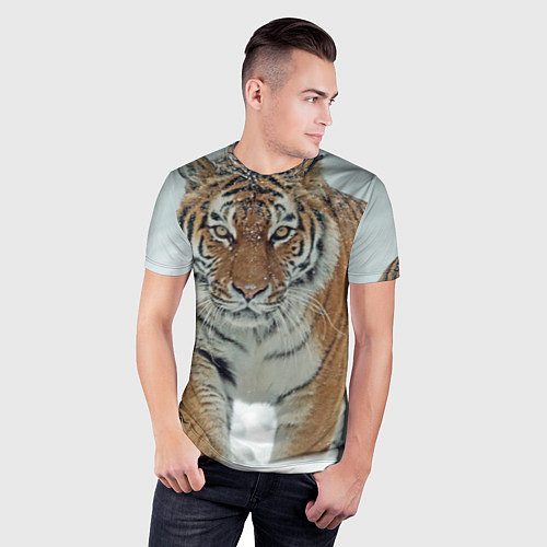Мужская спорт-футболка Тигр / 3D-принт – фото 3