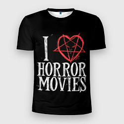 Футболка спортивная мужская I Love Horror Movies, цвет: 3D-принт