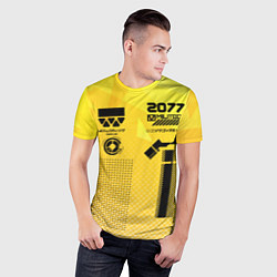 Футболка спортивная мужская Киберпанк униформа, цвет: 3D-принт — фото 2