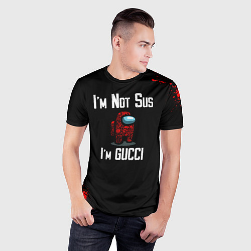 Мужская спорт-футболка Among Us Gucci / 3D-принт – фото 3