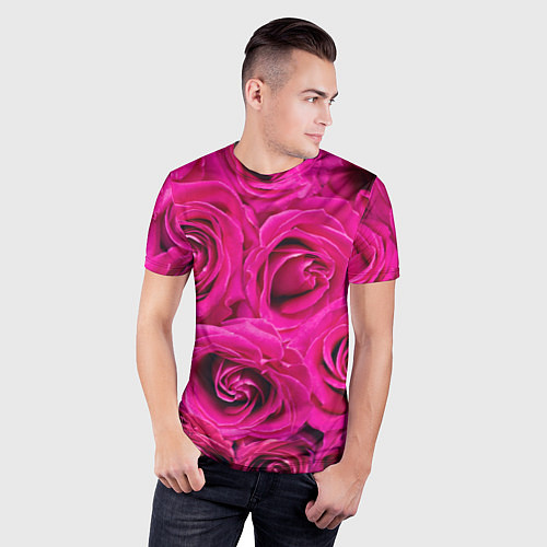Мужская спорт-футболка Розы / 3D-принт – фото 3