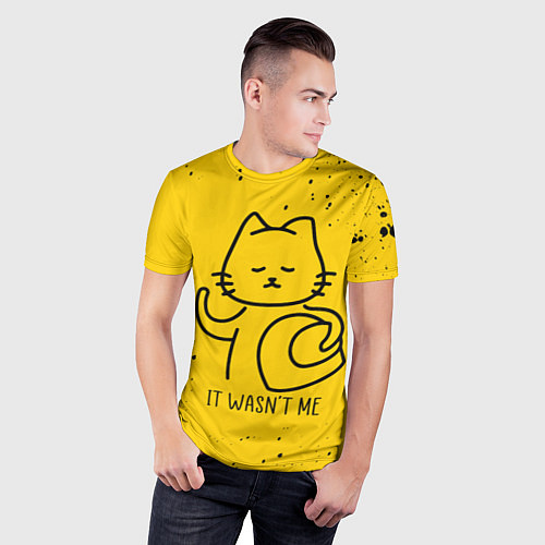 Мужская спорт-футболка AMONG US - КОТИК / 3D-принт – фото 3