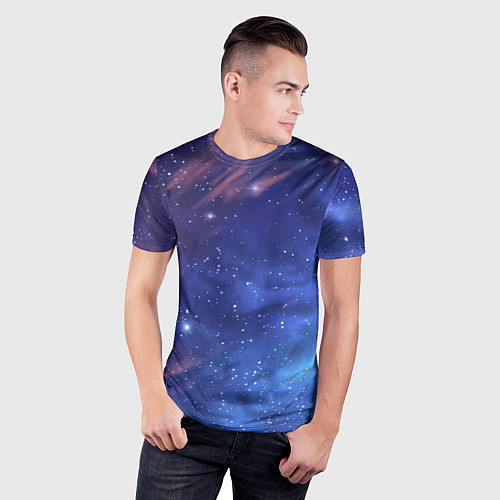 Мужская спорт-футболка Звёздное небо / 3D-принт – фото 3