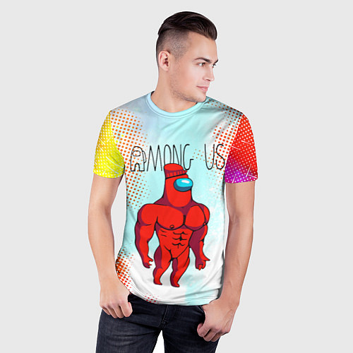 Мужская спорт-футболка Among Us Fitness Z / 3D-принт – фото 3