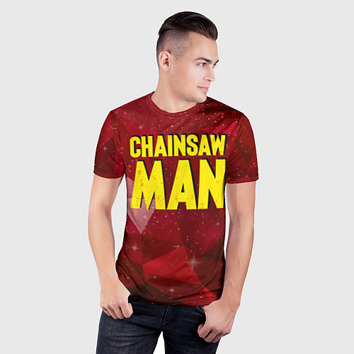 Мужская спорт-футболка Человек Бензопила / 3D-принт – фото 3