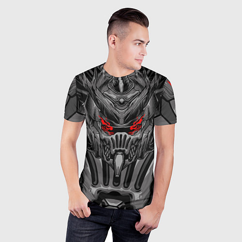 Мужская спорт-футболка Темный самурай / 3D-принт – фото 3