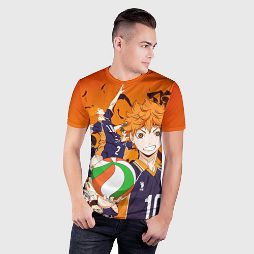 Мужская спорт-футболка ВОЛЕЙБОЛ!! HAIKYUU!! / 3D-принт – фото 3
