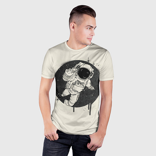 Мужская спорт-футболка Тёмный космос / 3D-принт – фото 3