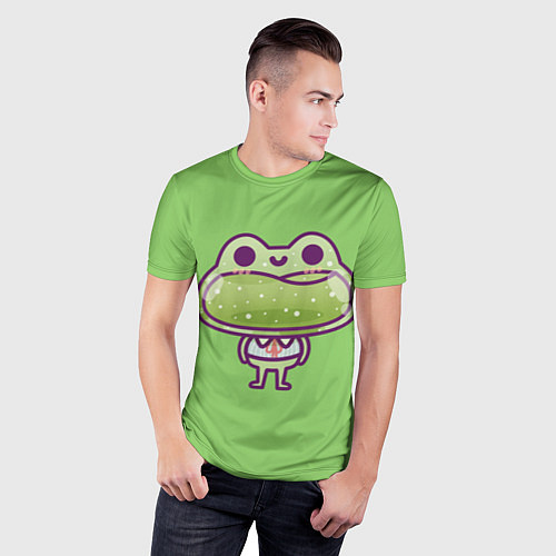 Мужская спорт-футболка Стеклянная лягушка / 3D-принт – фото 3