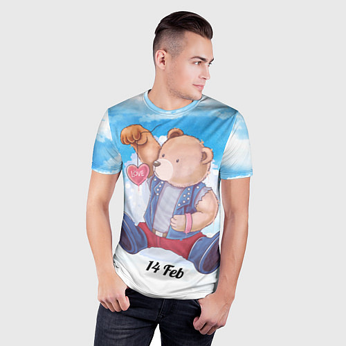 Мужская спорт-футболка Bear Love / 3D-принт – фото 3