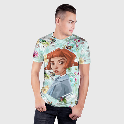 Мужская спорт-футболка Queens Gambit Ход Королевы / 3D-принт – фото 3