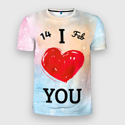 Футболка спортивная мужская Love you I, цвет: 3D-принт
