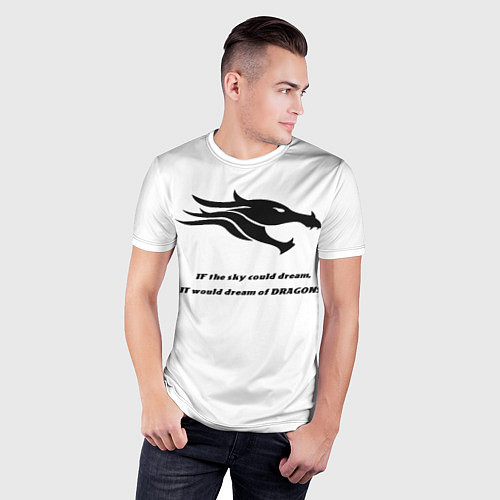 Мужская спорт-футболка Мечта о драконах / 3D-принт – фото 3