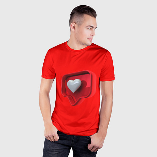 Мужская спорт-футболка Электронное сердце / 3D-принт – фото 3