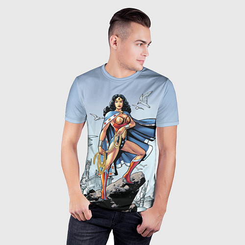 Мужская спорт-футболка Чудо-Женщина / 3D-принт – фото 3