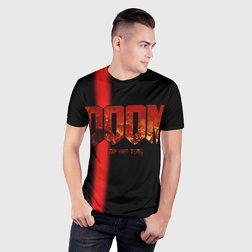 Мужская спорт-футболка Doom Rip and Tear / 3D-принт – фото 3
